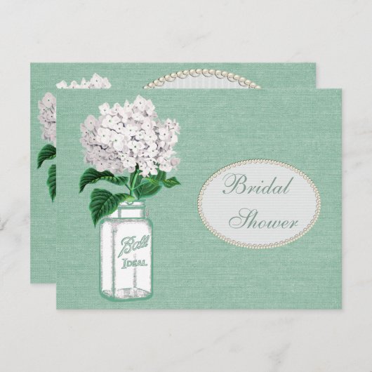 Tadelloses grünes Leinwand-, Glas-u. Einladung (Vorne/Hinten)