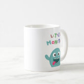 Tadelloses grünes lustiges kleines Monster Kaffeetasse (VorderseiteRechts)