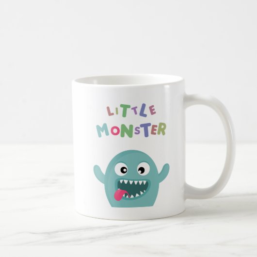 Tadelloses grünes lustiges kleines Monster Kaffeetasse (Rechts)