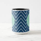 Tadelloses grünes Monogramm des Tasse (Zentrum)