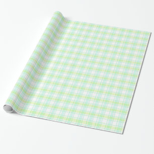 Tadelloses grünes und weißes kariertes geschenkpapier