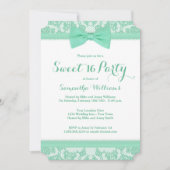 Tadelloses grünes und weißes Party des Einladung (Vorderseite)