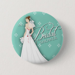 Tadelloses grünes und weißes Vintages Button