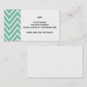Tadelloses grünes Zickzack Muster 2 Visitenkarte (Vorne/Hinten)