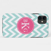 Tadelloses grünes Zickzack u. rosa Case-Mate iPhone Hülle (Rückseite (Horizontal))