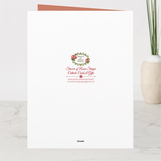 Tadelloses Herz 0034 der Jungfrau-Mary-Gruß-Karte Karte (Rückseite)