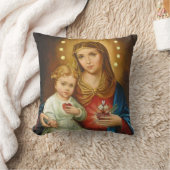 Tadelloses Herz Mary mit Baby Jesus Kissen (Decke)
