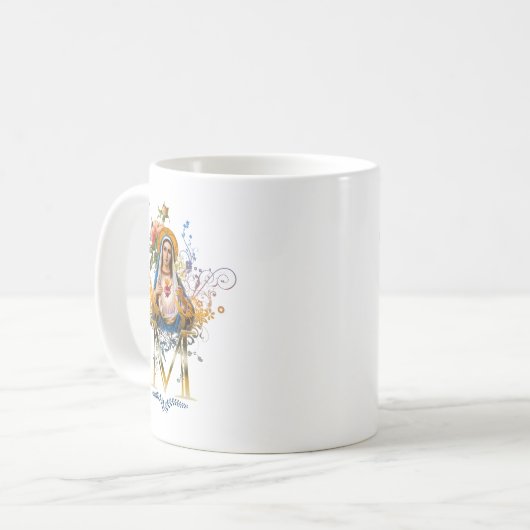 Tadelloses Herz von Mary Kaffeetasse (Vorderseite Links)