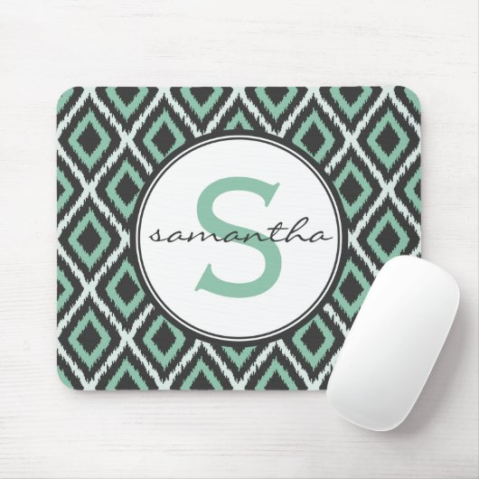 Tadelloses Ikat Monogramm Mousepad (Mit Mouse)