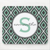 Tadelloses Ikat Monogramm Mousepad (Vorne)