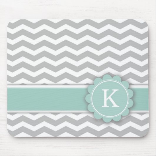 Tadelloses Monogramm-graues Zickzack des Mousepad (Vorne)
