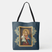 Tadelloses u. trauriges Herz-Mary-Baby Jesus Tasche (Rückseite)