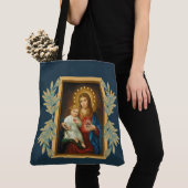 Tadelloses u. trauriges Herz-Mary-Baby Jesus Tasche (Von Nahem)