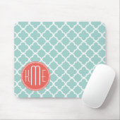 Tadelloses und korallenrotes Quatrefoil mit Mousepad (Mit Mouse)