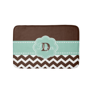 Tadelloses Zickzack Monogramm Browns Badematte