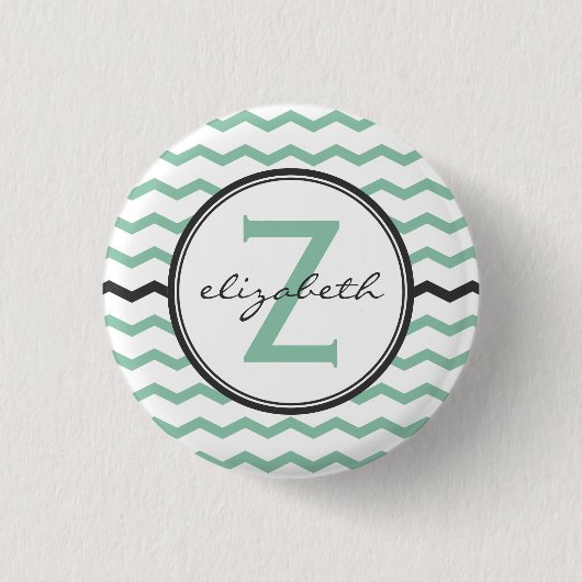 Tadelloses Zickzack Monogramm Button (Vorderseite)