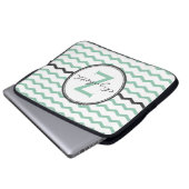 Tadelloses Zickzack Monogramm Laptopschutzhülle (Vorne Knopf)