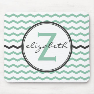 Tadelloses Zickzack Monogramm Mousepad
