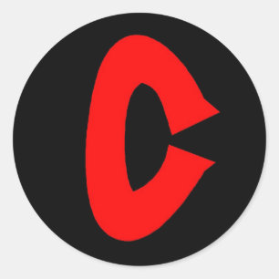 Tadeln Sie es auf ain Aufklebern "C " Runder Aufkleber