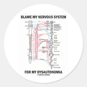 Tadeln Sie mein Nervensystem für mein Dysautonomia Runder Aufkleber