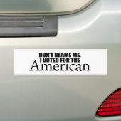 Tadeln Sie mich nicht, den ich für den Amerikaner Autoaufkleber (Auf Auto)