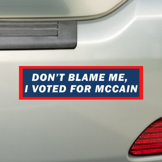 Tadeln Sie mich nicht, den ich für McCain Autoaufkleber (Auf Auto)