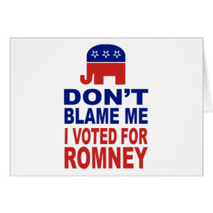 Tadeln Sie mich nicht, den ich für Romney wählte