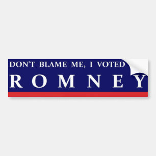 TADELN SIE MICH NICHT, DEN ICH FÜR ROMNEY WÄHLTE AUTOAUFKLEBER