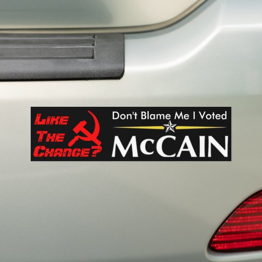 Tadeln Sie mich nicht, den ich McCain wählte Autoaufkleber (Auf Auto)
