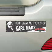 Tadeln Sie mich nicht, ich wählte für Karl Marx Autoaufkleber (Auf Auto)