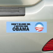 TADELN SIE MICH NICHT, ICH WÄHLTE FÜR OBAMA AUTOAUFKLEBER (Auf Auto)