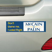 Tadeln Sie mich nicht. Ich wählte nach rechts Autoaufkleber (Auf Auto)