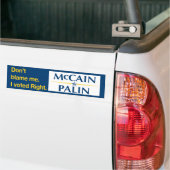 Tadeln Sie mich nicht. Ich wählte nach rechts Autoaufkleber (Auf Lkw)