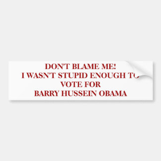 TADELN SIE MICH NICHT! ICH WAR NICHT DUMM GENUG, F AUTOAUFKLEBER