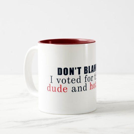 Tadeln Sie mich nicht Zweifarbige Tasse (Vorderseite Links)