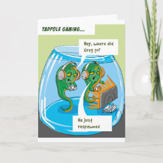 Tadpole Glücksspiel Geburtstagskarte Karte