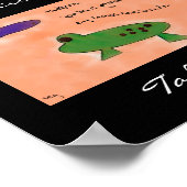 Tadpole Haiku Art Print Poster (Ecke)