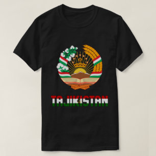 Tadschikistan - Fahne und Wappen - Patriotisch T-Shirt