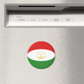 Tadschikistan Fisheye Flag Magnet (In Situ (Geschirrspüler))