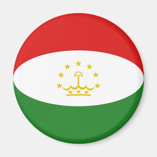 Tadschikistan Fisheye Flag Magnet (Vorne)