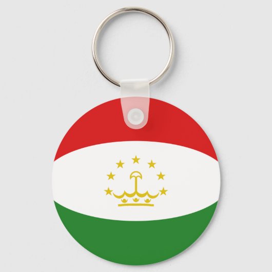 Tadschikistan Fisheye Flag Schlüsselanhänger (Vorderseite)