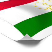 Tadschikistan Flag Poster Print (Ecke)
