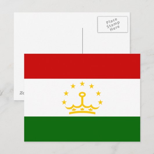Tadschikistan Flag Postkarte (Vorne/Hinten)