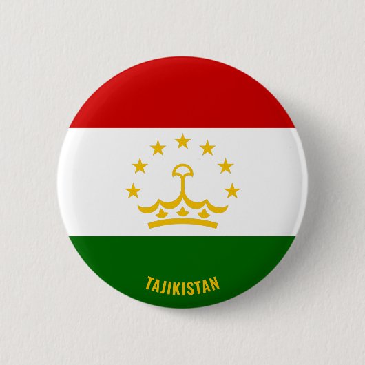 Tadschikistan Flagge Charming Patriotic Button (Vorderseite)