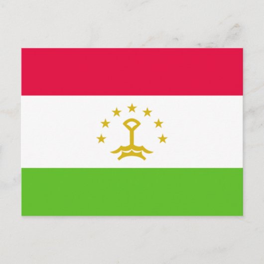 Tadschikistan-Flagge Postkarte (Vorderseite)
