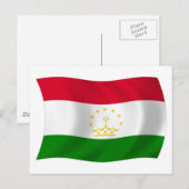 Tadschikistan Flagge Postkarte (Vorne/Hinten)