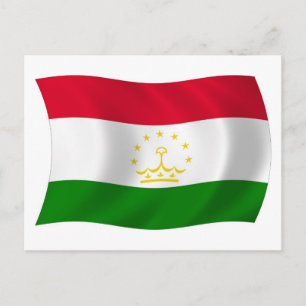 Tadschikistan Flagge Postkarte