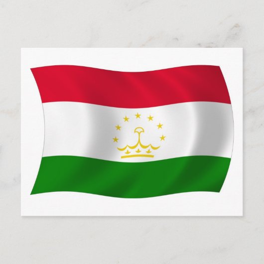 Tadschikistan Flagge Postkarte (Vorderseite)