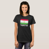 Tadschikistan Flagge Unterstützung Tadschikische V T-Shirt (Vorne ganz)