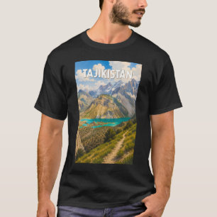 Tadschikistan Illustration Reise Kunst Vintage T-Shirt